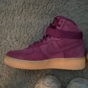 Burgundy /purple Air Force 1 high top
